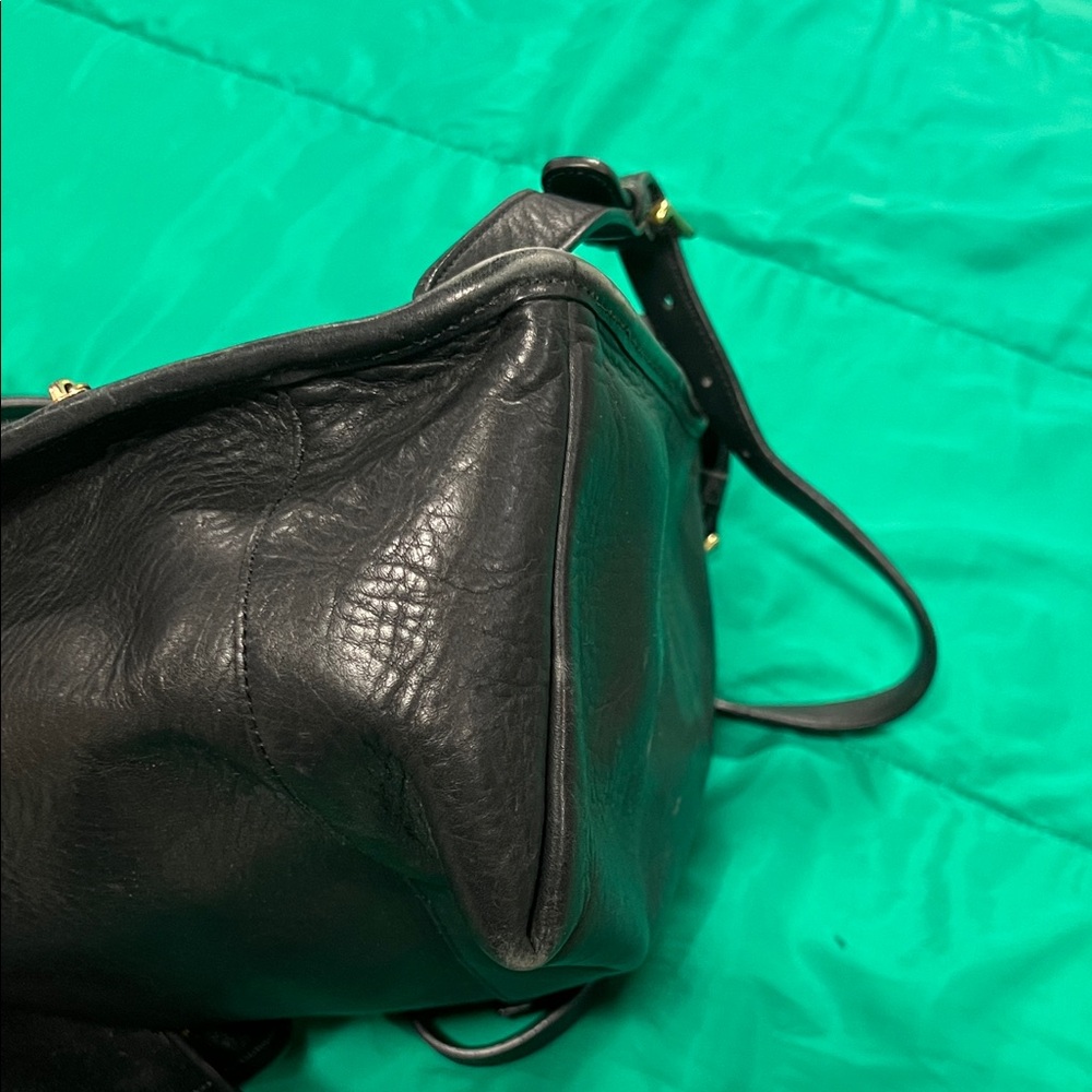 Coach Black Leather Backpack Purse with Gold Hardware - Picture 8 of 10